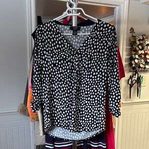 Verve Ami Black and White Polka Dot Blouse